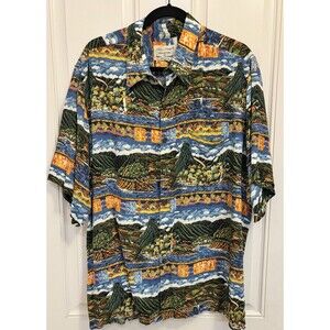 Vintage Reyn Spooner Hawaiian Shirt Mens XL Jimmy Buffet Margaritaville 80s